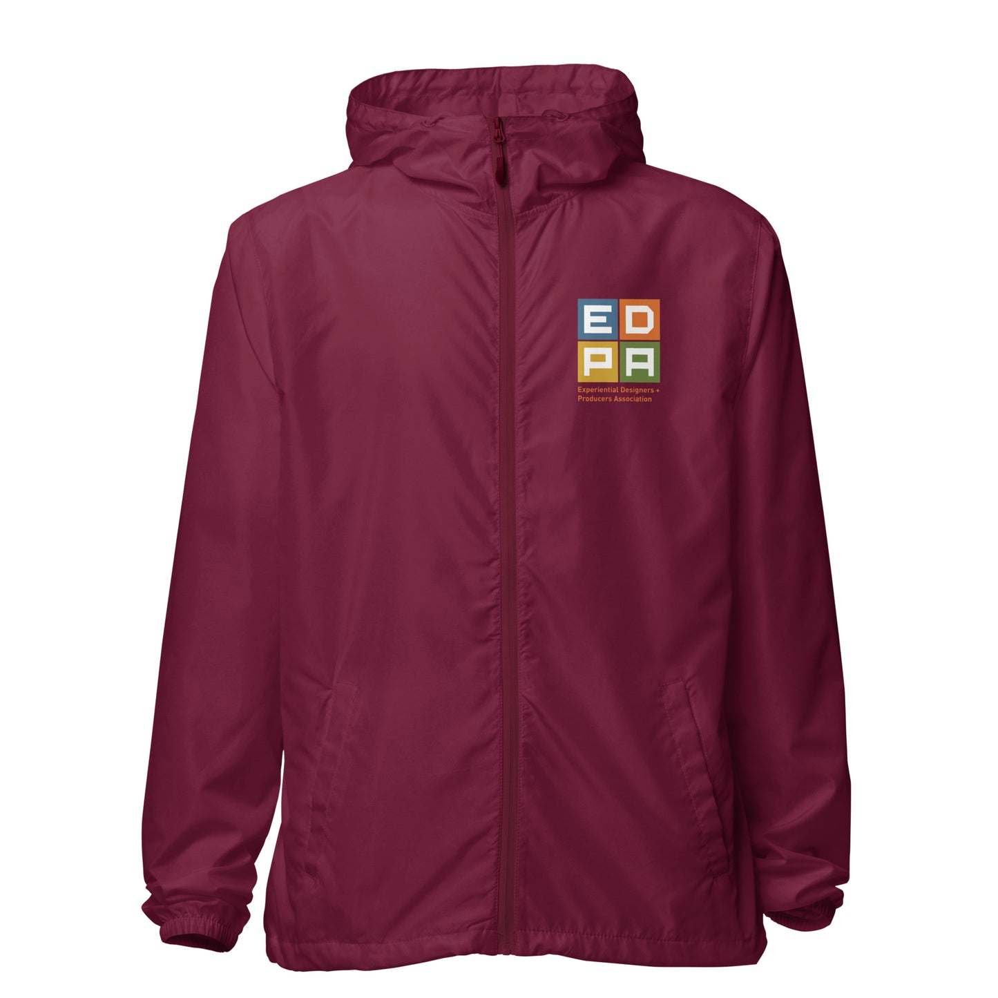 Unisex lightweight zip up windbreaker